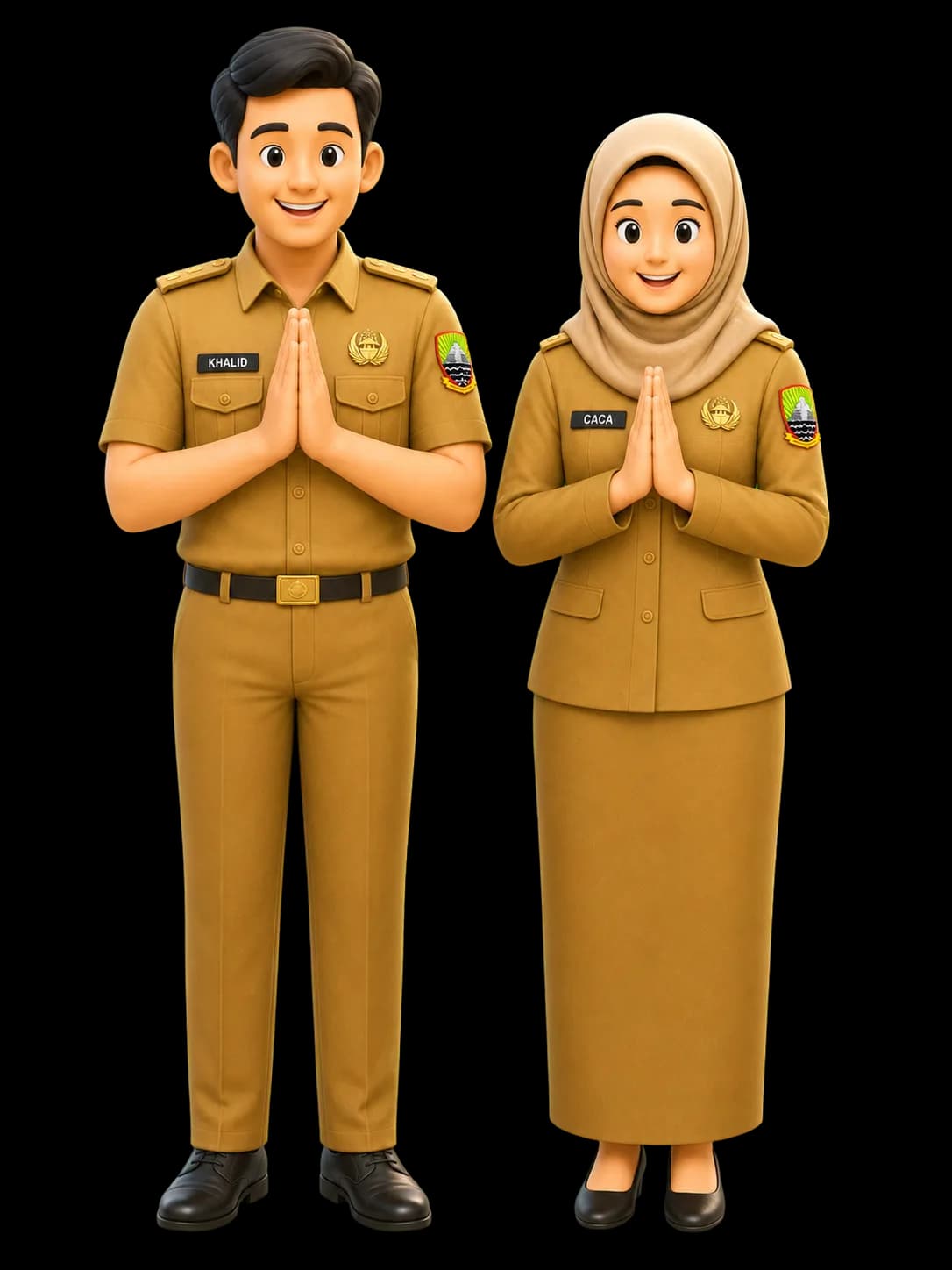 Petugas PNS menyapa warga